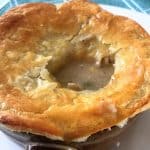 Incredibly easy chicken pot pie that will make you feel warm inside. The combination of the spices and herbs are simply divine! Savory Thoughts | #vegetables #chicken #ultimatechickenpotpie #comfortfood #warmfood #lunch #dinner #chickenpotpie