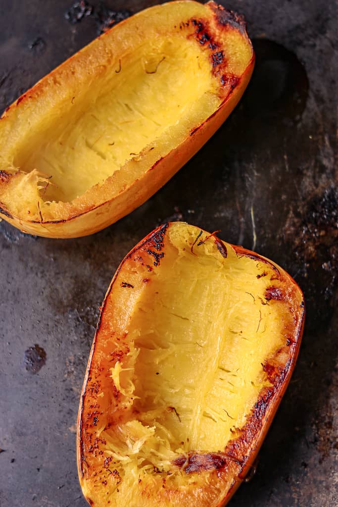 How to Cook Spaghetti Squash Boats - Savory Thoughts - Here’s the right way to cook spaghetti squash boats! This method will leave you with a juicy, tender, spaghetti-like experience every single time. Full of fiber and other nutritious value. 