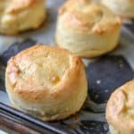 How to make gluten-free biscuits - Gluten-free biscuits made completely from scratch, buttery, soft, and gluten-free. This recipe is made with all butter and no xanthan gum!