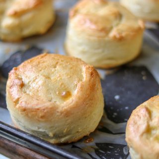How to make gluten-free biscuits - Gluten-free biscuits made completely from scratch, buttery, soft, and gluten-free. This recipe is made with all butter and no xanthan gum!