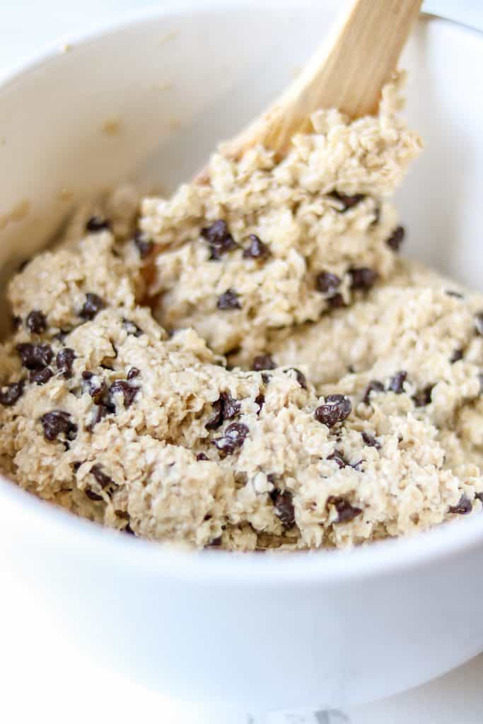 Soft Banana Chocolate Chip Cookies made with only 4 ingredients. They are also gluten-free!
