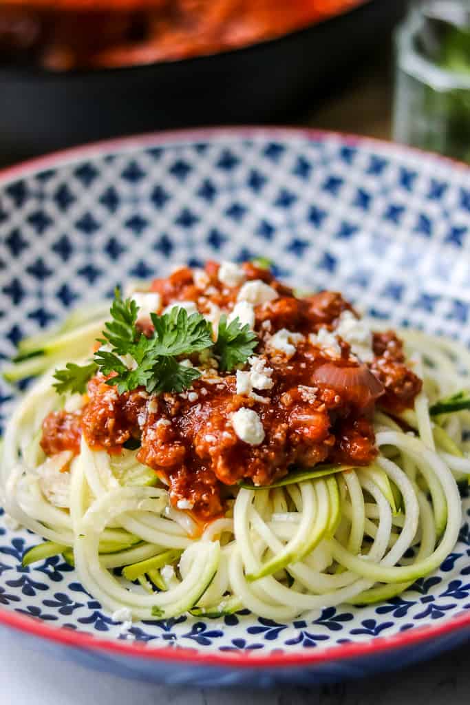 Beef Bolognese Recipe With Zucchini Noodles Savory Thoughts