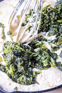 Easy Cheesy Creamed Spinach Recipe loaded with cream cheese. Prepared in just 20 minutes! This easy, low carb, creamed spinach recipe is made with a few simple ingredients.