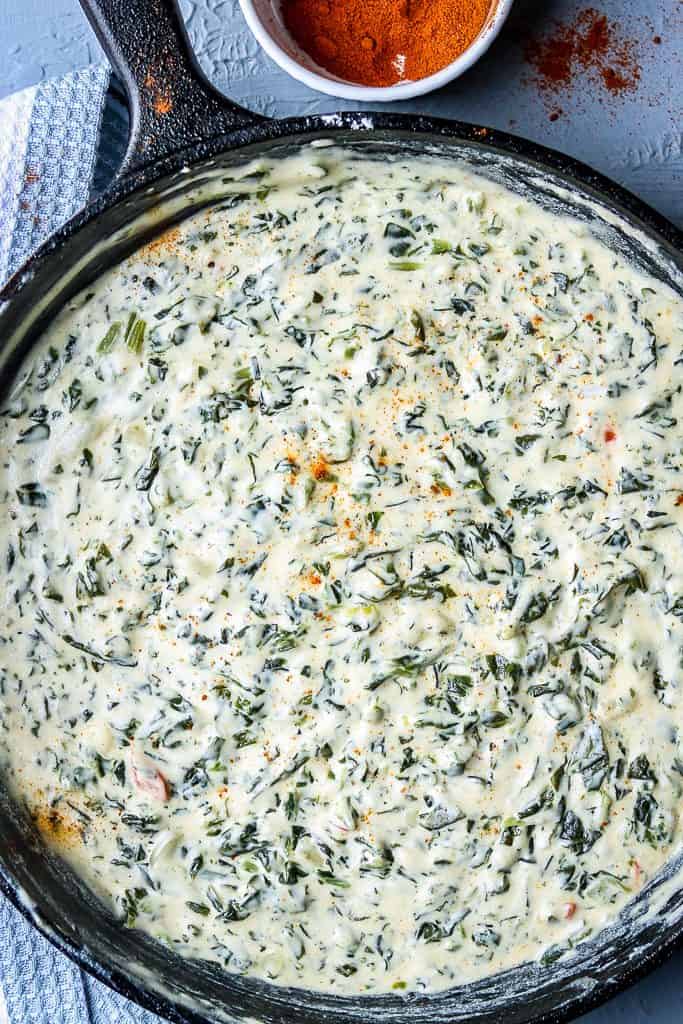 Easy Cheesy Creamed Spinach Recipe loaded with cream cheese. Prepared in just 20 minutes! This easy, low carb, creamed spinach recipe is made with a few simple ingredients.