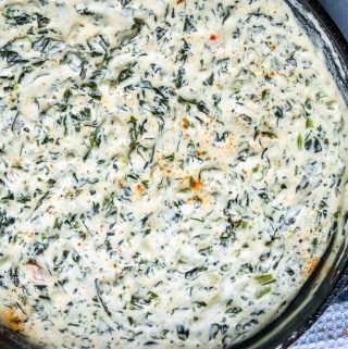 Easy Cheesy Creamed Spinach Recipe loaded with cream cheese. Prepared in just 20 minutes! This easy, low carb, creamed spinach recipe is made with a few simple ingredients.