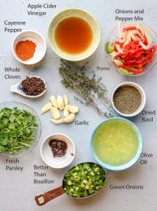 Learn to make Haitian Epis as it is used as the base for almost all Haitian recipes. It is a perfect blend of fresh natural herbs, garlic, olive oil, vinegar, and peppers.