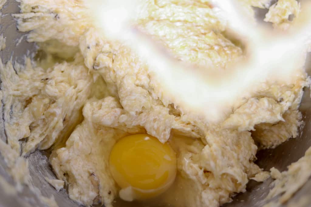 Plantain Bread - Plantain Cake - Savory Thoughts Plantain Bread - Plantain Cake - Mash plantains and eggs in kitchen aid mixer.