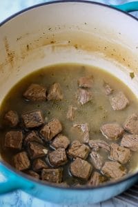Soup Joumou - Haitian Squash Soup - Cooked beef - Savory Thoughts.