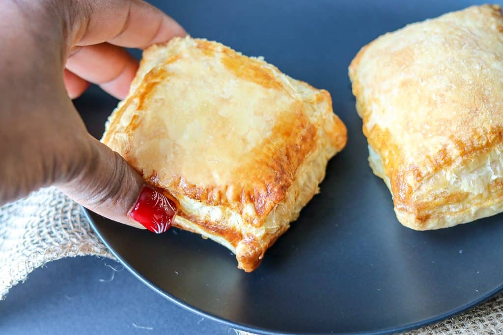 Haitian Patties (Haitian Pate) Recipe - BHM Virtual Potluck on black plate