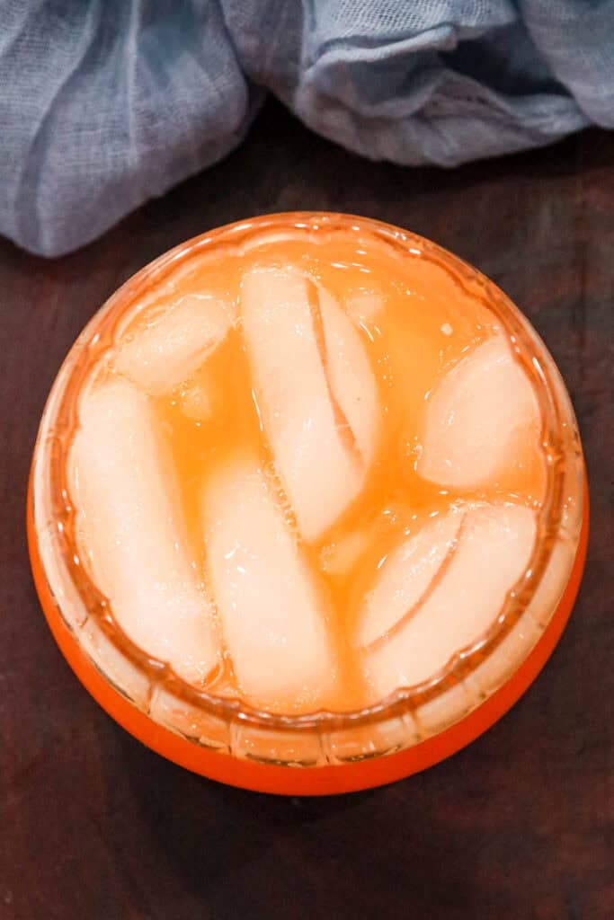 Overhead picture of Carrot Ginger Apple Juice