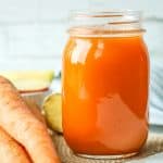 Apple Carrot Ginger Juice - exceptionally healthy fruit and vegetable juice to keep you energized, hydrated, and vibrant. Only 3 main ingredients to make this easy Vitamix juice. Vitamix Juice | Ginger Juice | Apple Carrot Juice | Carrot Juice | Apple Juice | Carrot Ginger Juice | Healthy Juice | Vegan Juice #vitamixjuice #gingerjuice #carrotjuice #applecarrotjuice #applejuice #Carrotgingerjuice #healthy #veganjuice