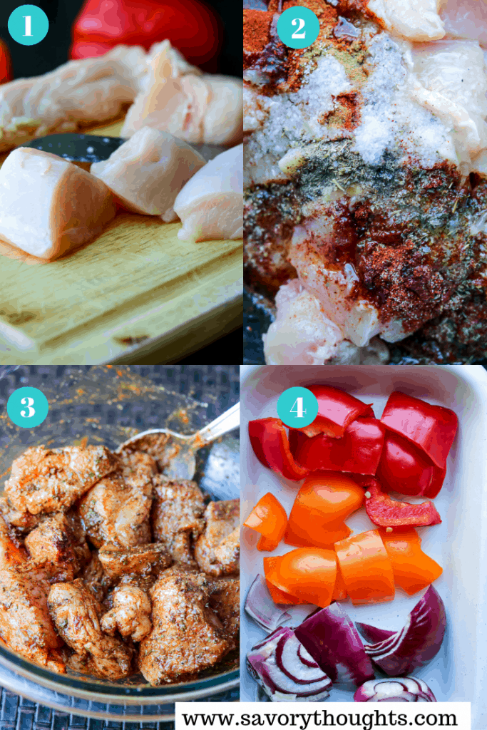 Air Fryer Grilled Chicken Fajita Skewers Savory Thoughts