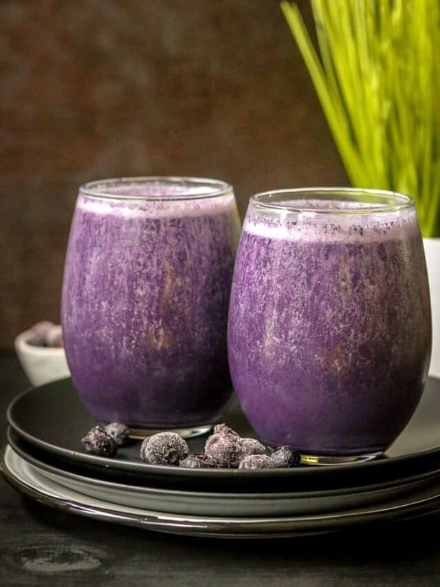 Healthy Blueberry Smoothie With Almond Milk Smoothie Recipe