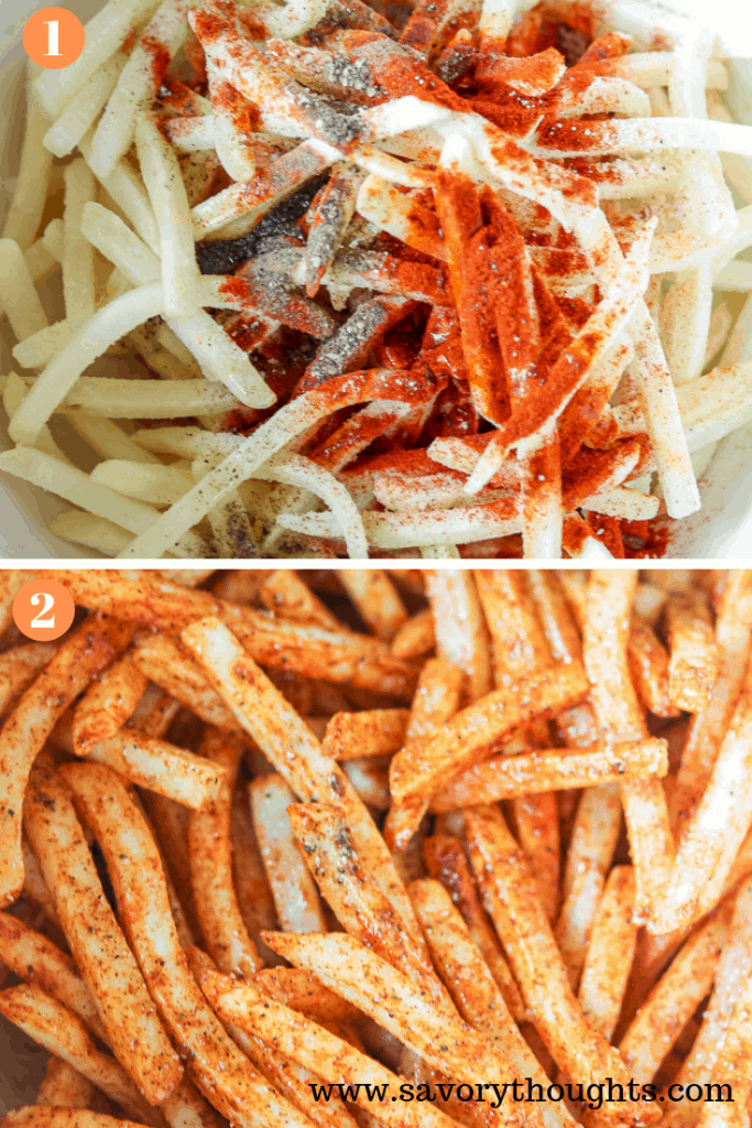 Crispy Air Fryer Shoestring Fries - Savory Thoughts