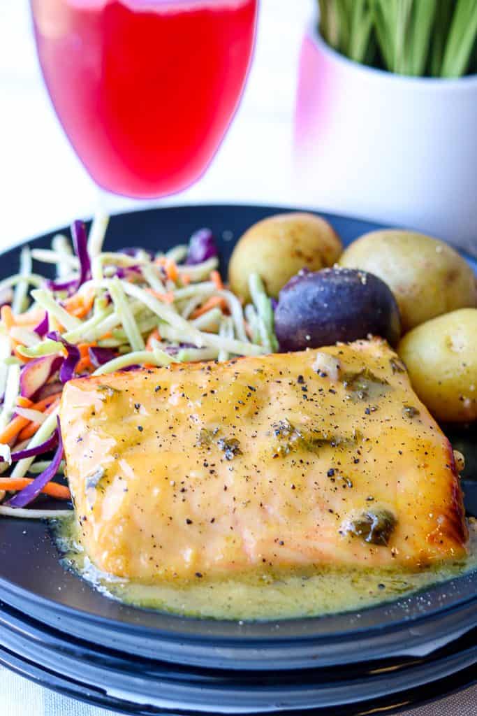 Honey Dijon Salmon - Air Fryer Recipe - Savory Thoughts