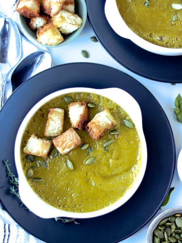Green Creamy Butternut Squash Soup