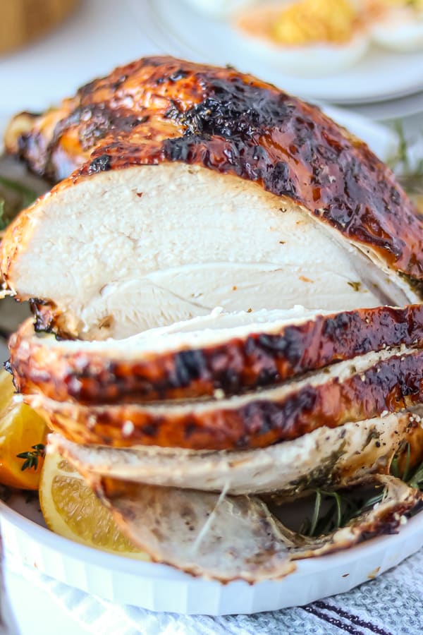 Air Fryer Turkey Breast Recipe #airfryerturkeybreast #turkeyforthanksgiving #roastedturkeybreast #herbbutterturkeybreast