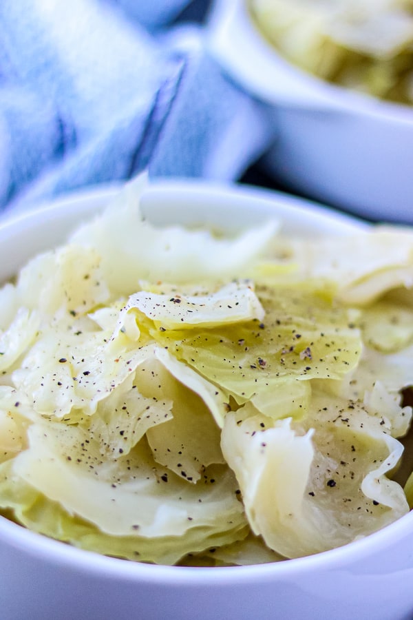 Instant Pot Cabbage season with salt and pepper