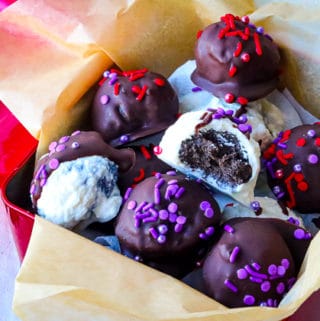 Oreo Cookie truffles in gift basket