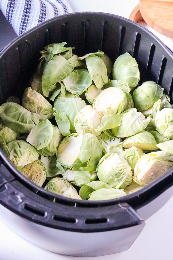 uncooked vegetable in basket to be air fried