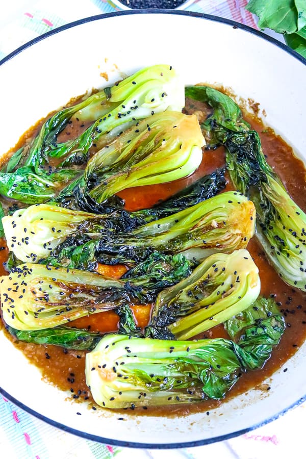Sautéed Baby Bok Choy Recipe - Brown Garlic Sauce - Savory Thoughts