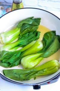 Bok Choy In Heated Oil