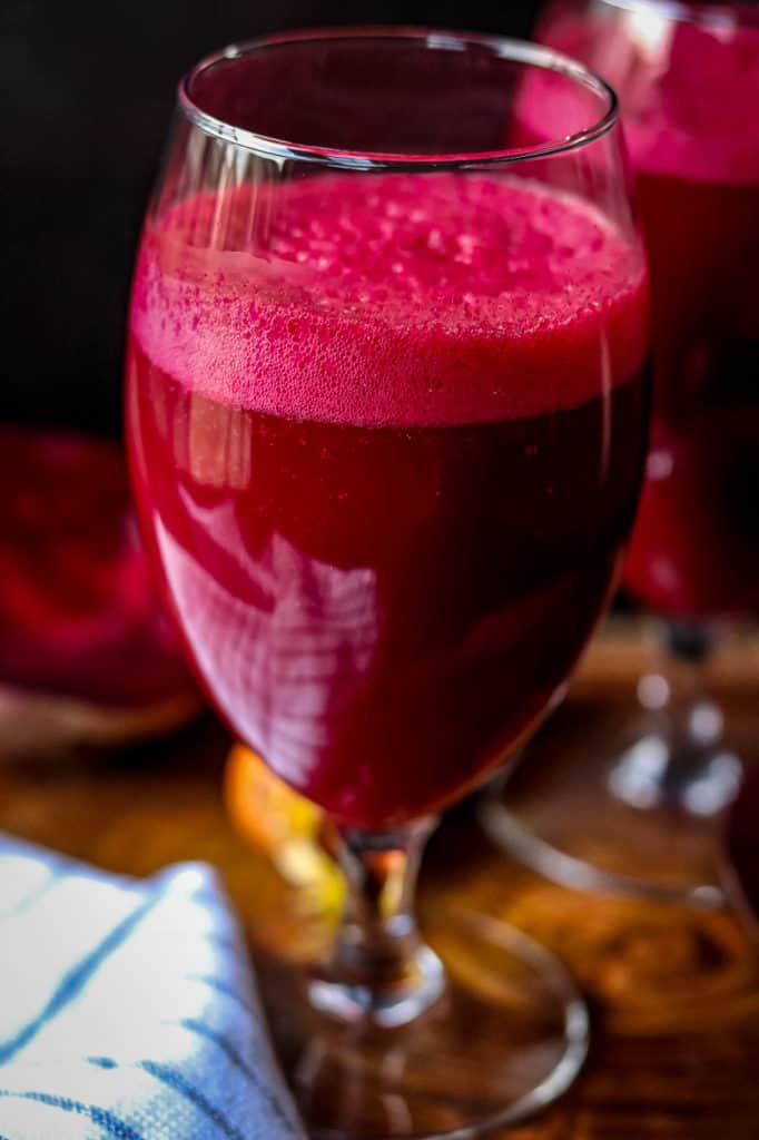 Beetroot Juice in tall glass