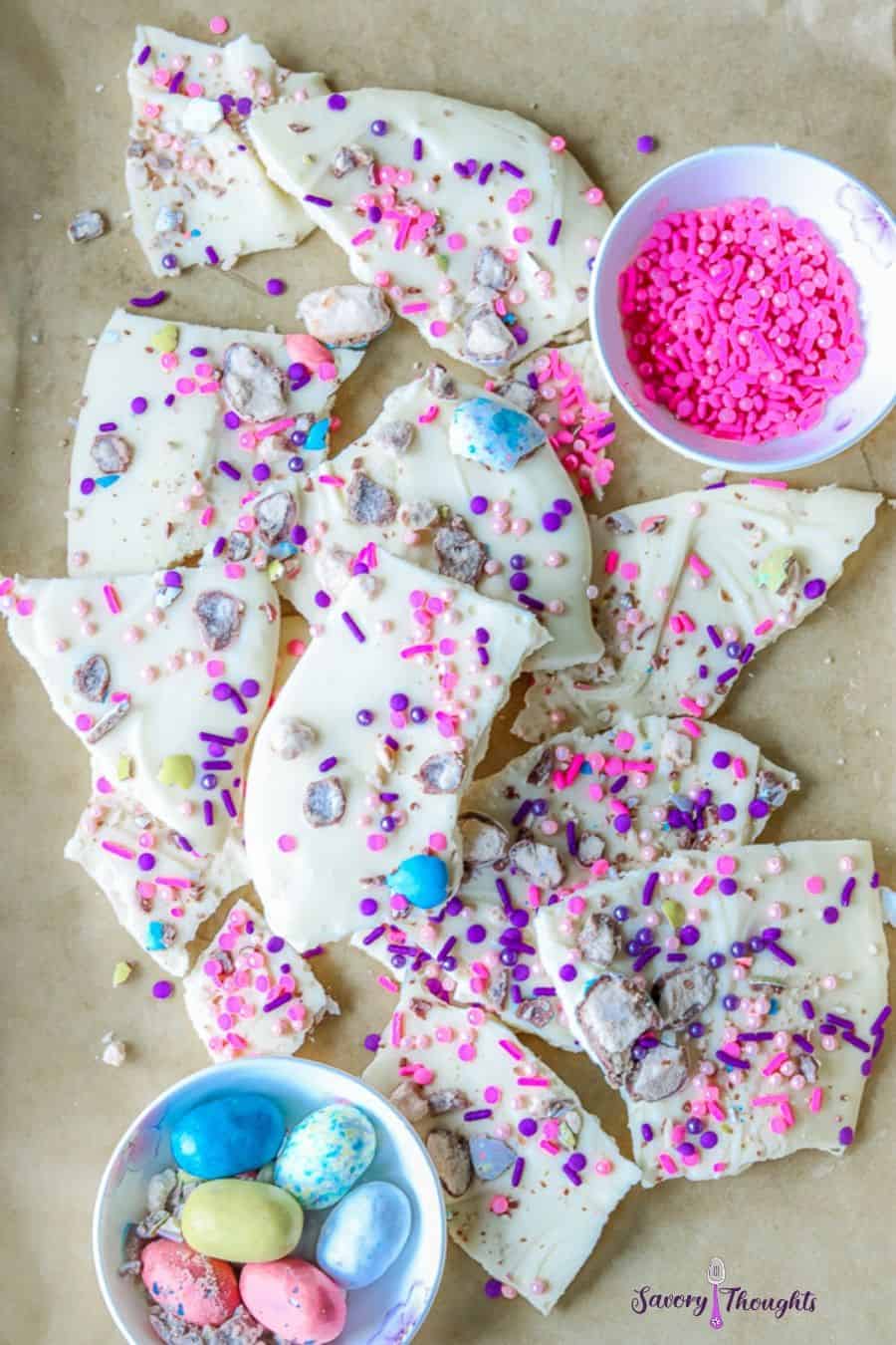 Easter Bark Recipe Pinterest Pin