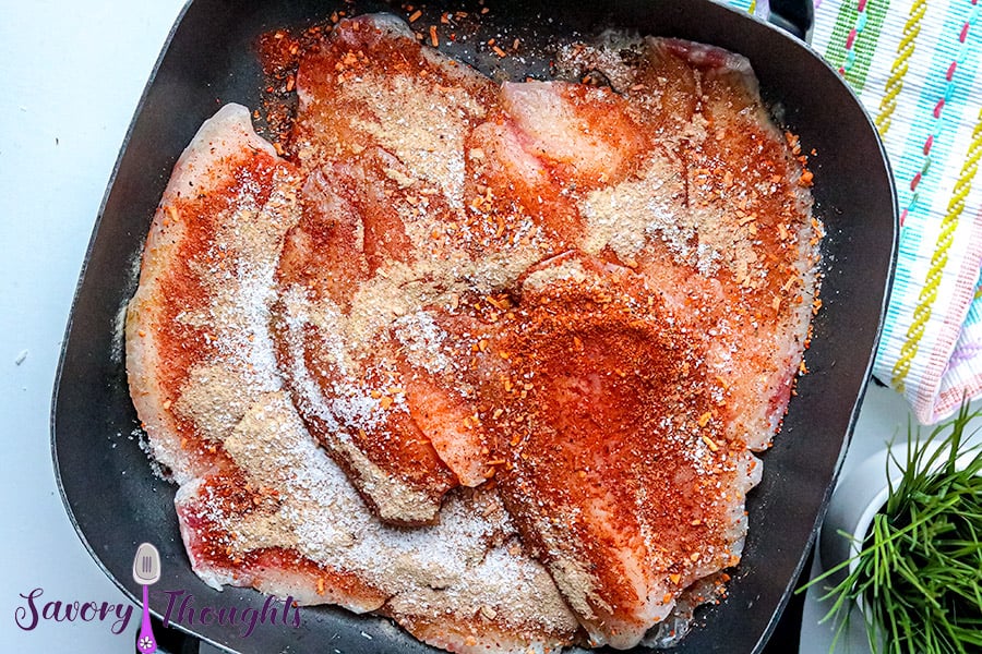 fish covered with blackened seasoning