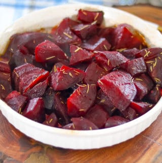 Oven Roasted Beets with Rosemary Sprinkled