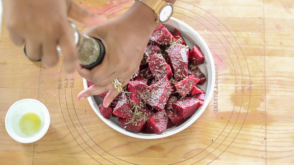 Seasoned oven roasted beets