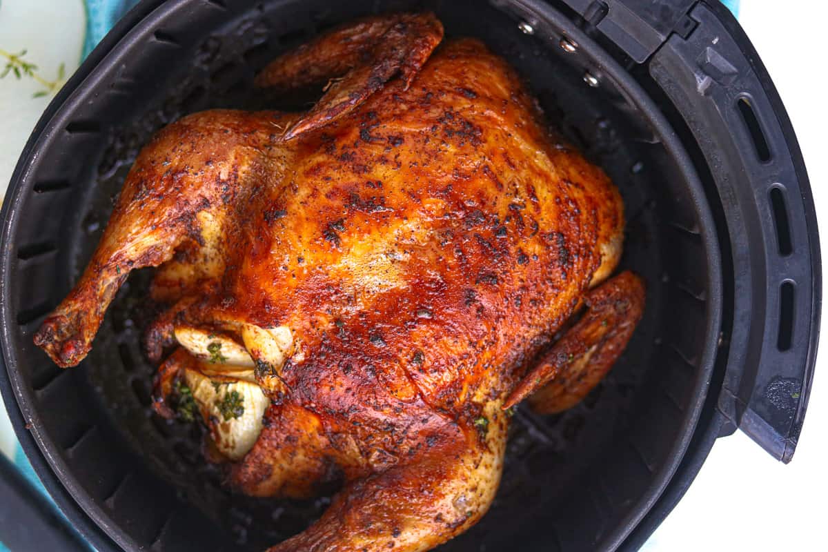 Air Fryer Whole Chicken Recipe - Savory Thoughts