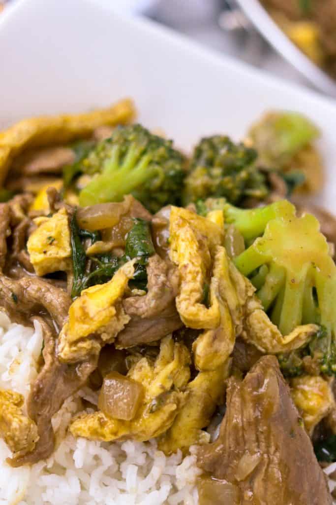 Japanese Gyudon over white rice