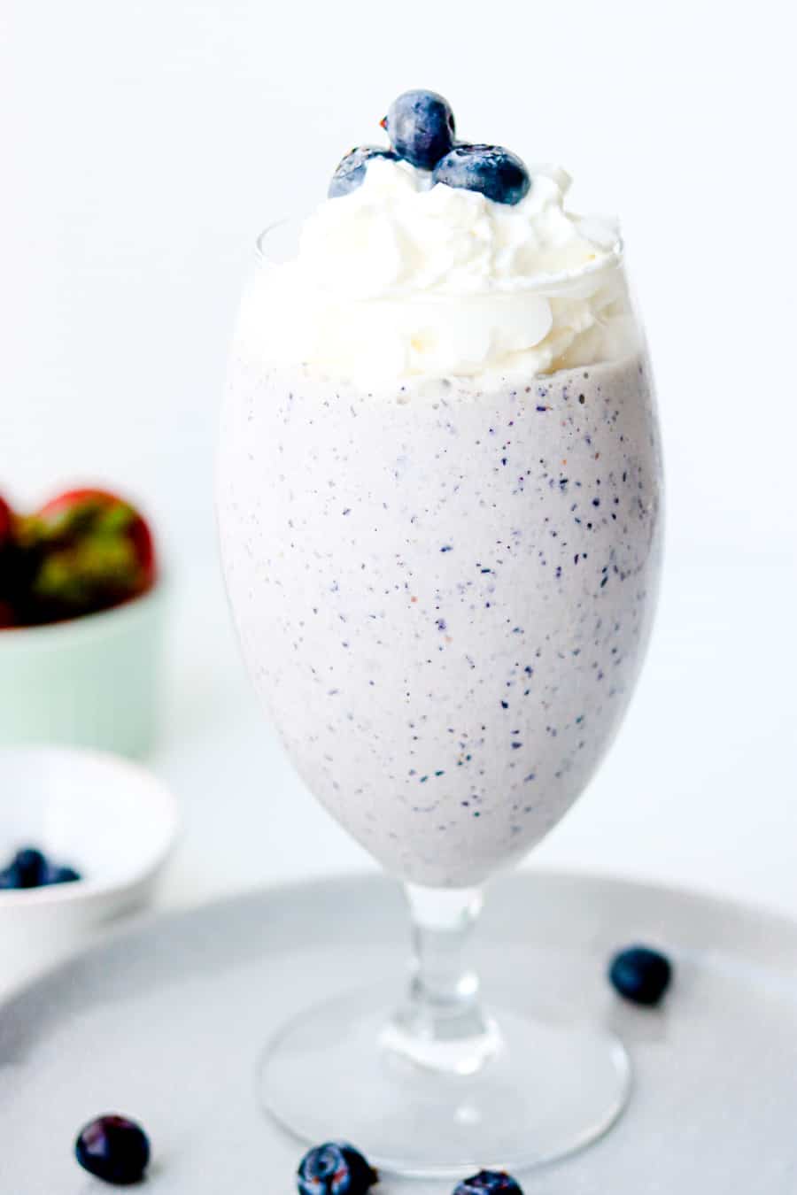 Blueberry Milkshake With Almond Milk & Banana Savory Thoughts