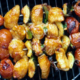 Cooked chicken and veggies in air fryer