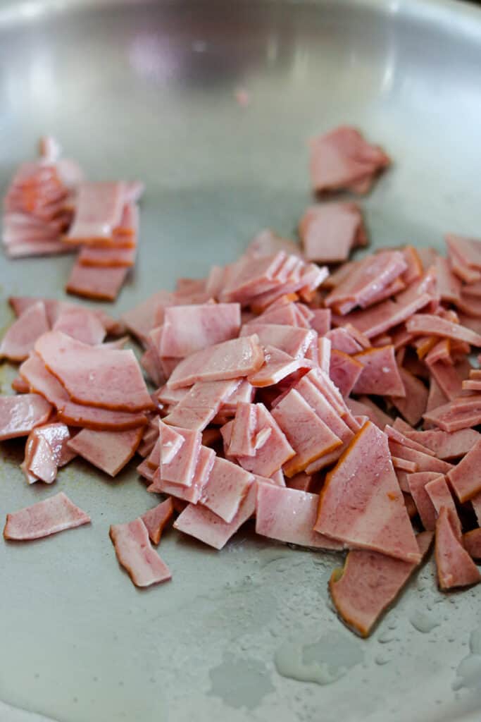 Bacon cooking in skillet