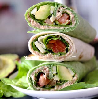 Spinach Tuna Wrap Recipe stacked on top of each other