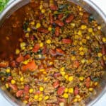 taco soup in pot
