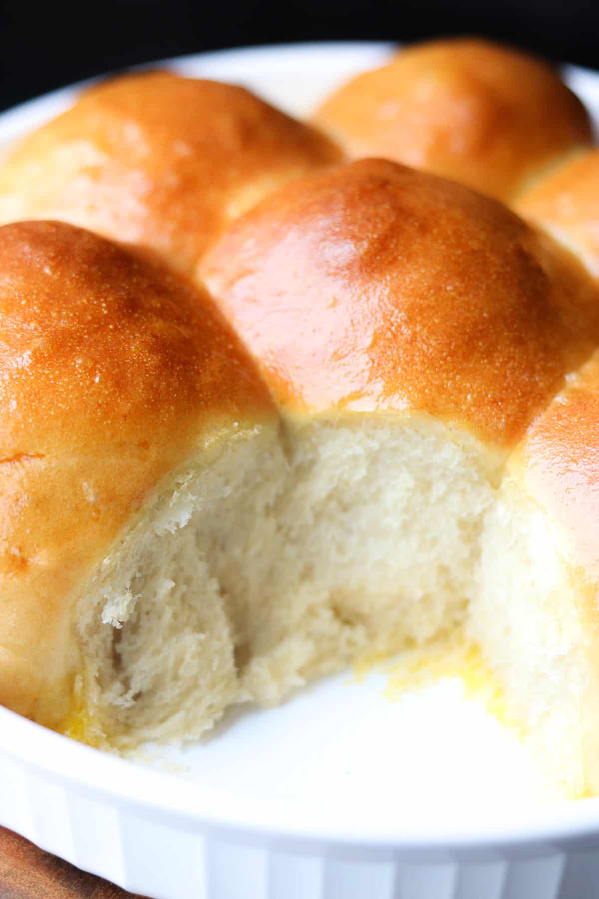 Air Fryer dinner Milk Bun Rolls Pinterest Pin In white plate