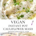 instant pot cauliflower mash Pinterest Pin