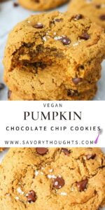 VEGAN PUMPKIN CHOCOLATE CHIP COOKIES RECIPE PINTEREST PIN
