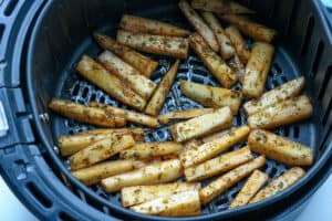 yuca fries in the air fryer basket