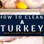 How to clean a turkey Pinterest Pin