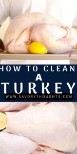 How to clean a turkey Pinterest Pin