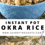 Okra and Rice Recipe Pinterest Pin