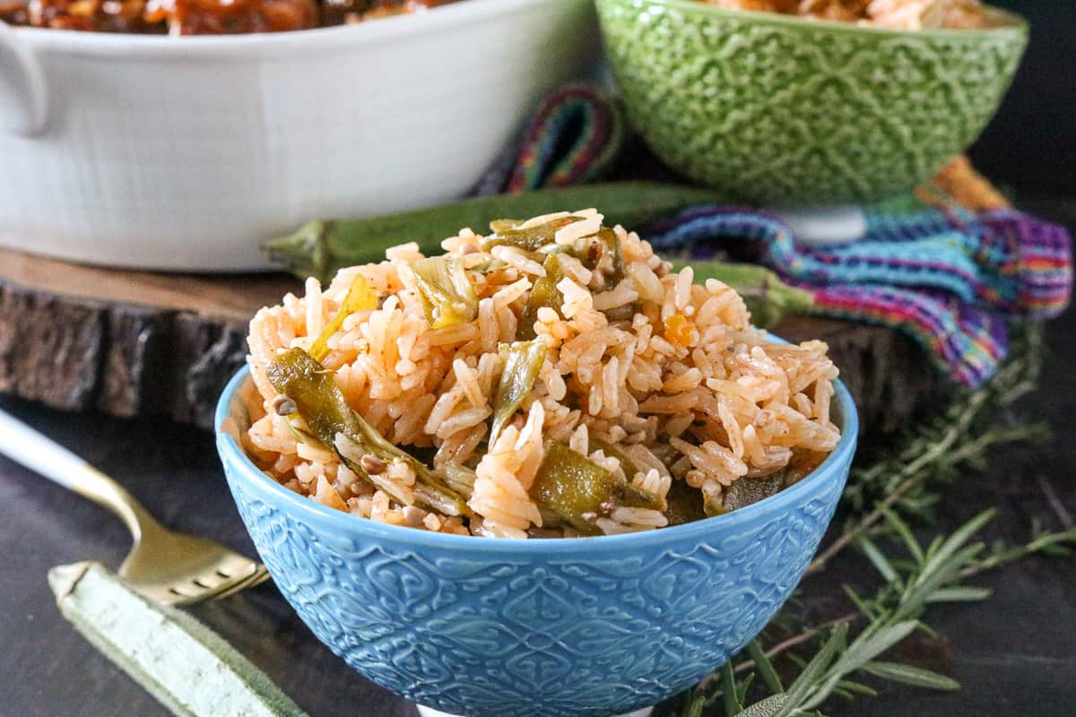 okra and rice stew