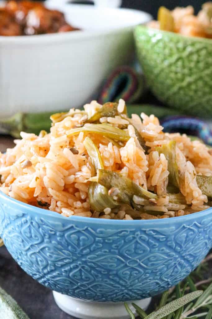 Instant Pot Okra Rice (Vegan Okra Perloo) Savory Thoughts