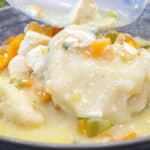 close up of soup in a bowl