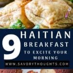Haitian breakfast Pinterest pin