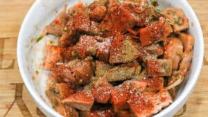 jackfruit topped with seasoning